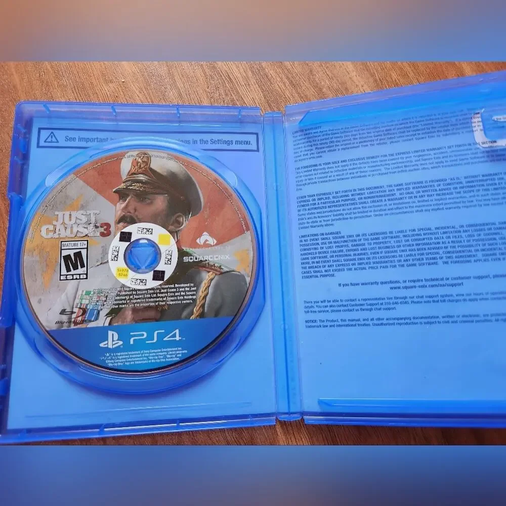 Just Cause 3- Sony Playstation 4 PS4 Game Disc Action Adventure